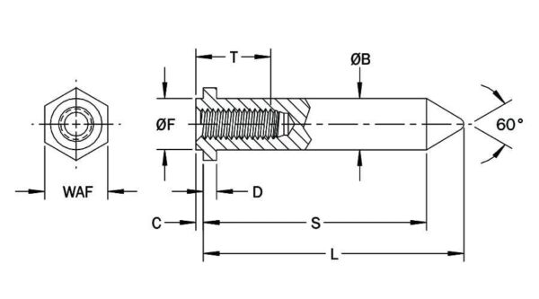 GF Female Thread Guide Pins - Image 2