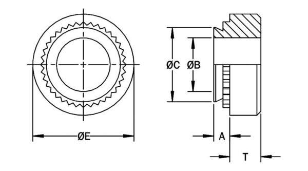 GRA Self-Clinching Guide Pin Receptacle Nuts - Image 2