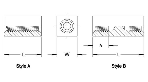 SST Square Female-Female Standoffs - Image 2